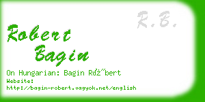 robert bagin business card